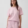 T-shirt piżamowy oversize z logo Nap