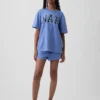 T-shirt piżamowy oversize z logo Nap