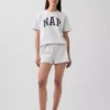 T-shirt piżamowy oversize z logo Nap