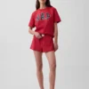 T-shirt piżamowy oversize z logo Nap