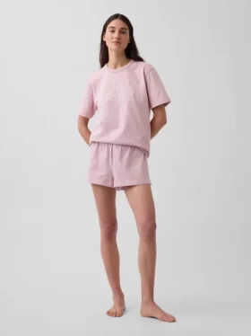 T-shirt piżamowy oversize z logo Nap