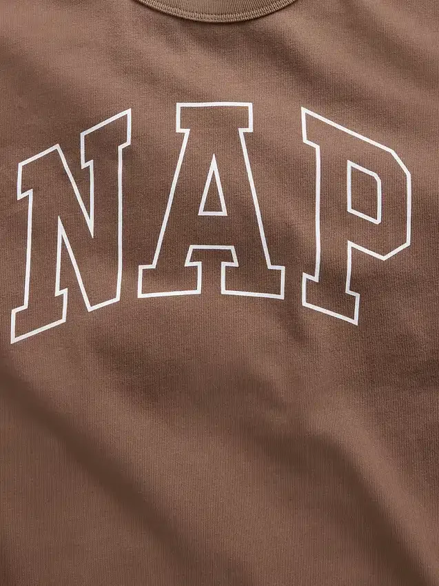T-shirt piżamowy oversize z logo Nap