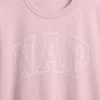 T-shirt piżamowy oversize z logo Nap