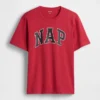 T-shirt piżamowy oversize z logo Nap
