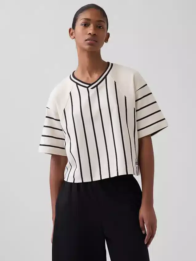 T-shirt typu crop o grubym splocie Ouigap