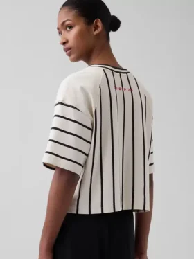 T-shirt typu crop o grubym splocie Ouigap