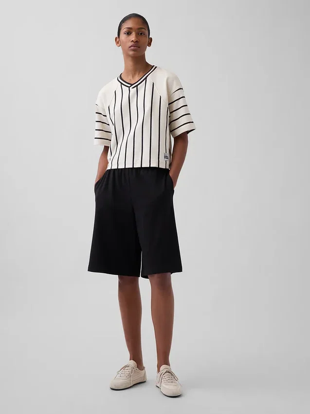 T-shirt typu crop o grubym splocie Ouigap