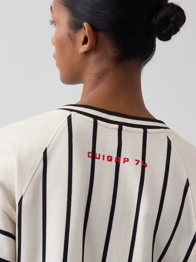 T-shirt typu crop o grubym splocie Ouigap