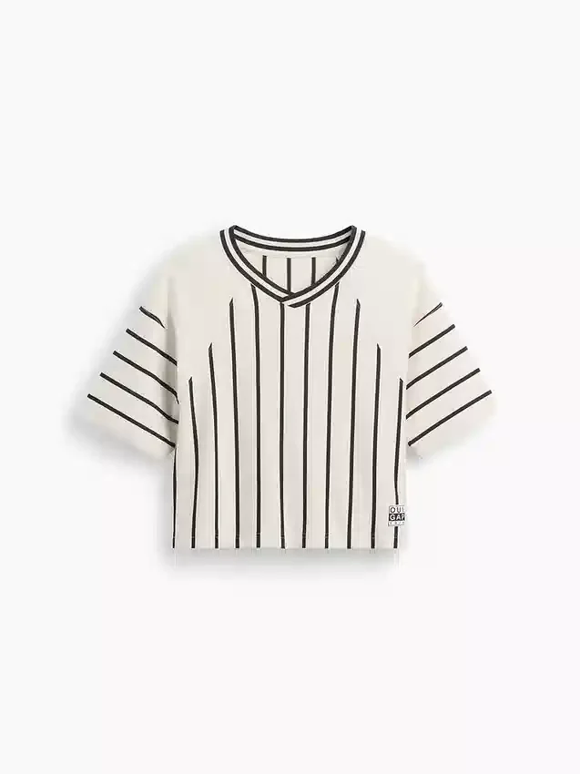 T-shirt typu crop o grubym splocie Ouigap