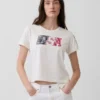 T-shirt typu crop Team USA