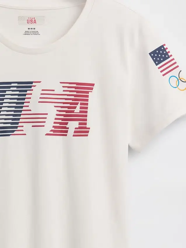 T-shirt typu crop Team USA