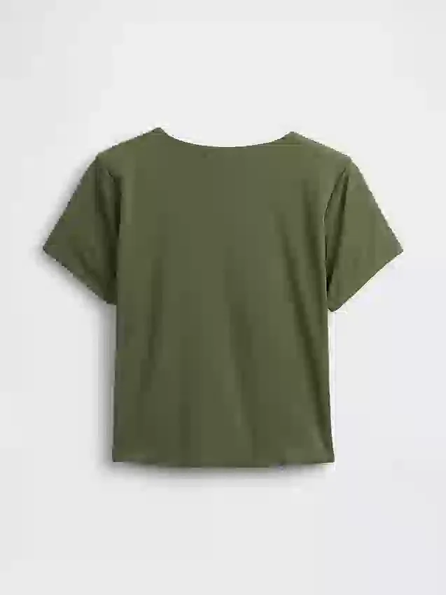 T-shirt typu „second skin” o skróconym kroju