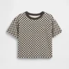 T-shirt w kratkę o luźnym kroju dla niemowląt i Maluchów