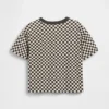 T-shirt w kratkę o luźnym kroju dla niemowląt i Maluchów