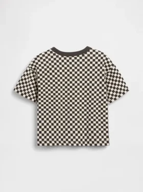 T-shirt w kratkę o luźnym kroju dla niemowląt i Maluchów