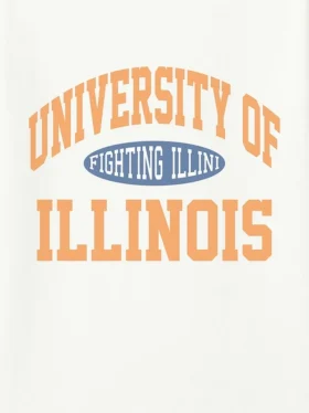 T-shirt w stylu vintage „Fighting Illini” Uniwersytetu Illinois