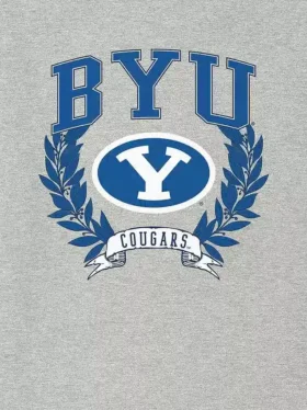 T-shirt z ciemnym nadrukiem „Laurels” Uniwersytetu Brighama Younga
