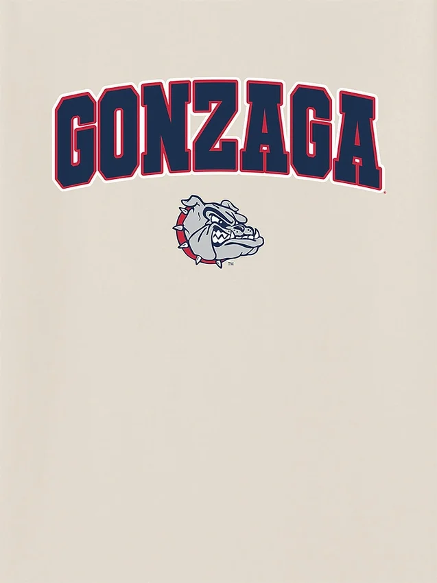 T-shirt z ciemnym nadrukiem przedstawiającym Arch Logo Uniwersytetu Gonzaga