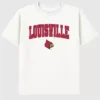 T-shirt z ciemnym nadrukiem przedstawiającym Arch Logo Uniwersytetu w Louisville