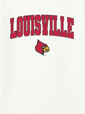 T-shirt z ciemnym nadrukiem przedstawiającym Arch Logo Uniwersytetu w Louisville