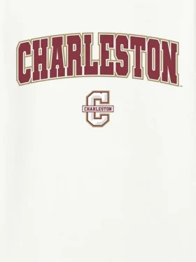 T-shirt z dodatkowym nadrukiem przedstawiającym Arch Logo College of Charleston w kształcie łuku