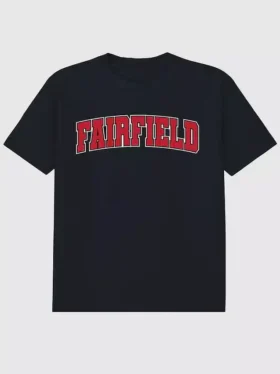 T-shirt z dodatkowym nadrukiem przedstawiającym Arch Logo Uniwersytetu Fairfield