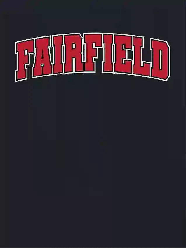 T-shirt z dodatkowym nadrukiem przedstawiającym Arch Logo Uniwersytetu Fairfield