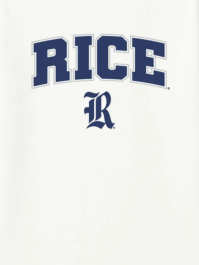 T-shirt z dodatkowym nadrukiem przedstawiającym Arch Logo Uniwersytetu Rice’a