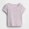 T-shirt z dzianiny prążkowanej typu pointelle dla niemowląt i Maluchów
