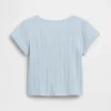 T-shirt z dzianiny prążkowanej typu pointelle dla niemowląt i Maluchów