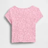T-shirt z dzianiny prążkowanej typu pointelle dla niemowląt i Maluchów