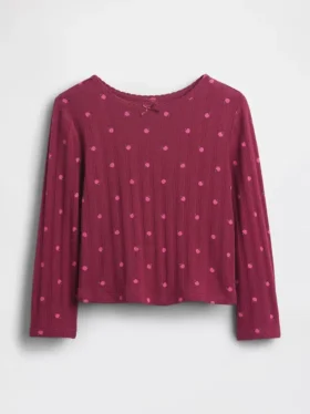 T-shirt z dzianiny typu pointelle dla niemowląt i Maluchów