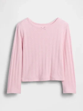 T-shirt z dzianiny typu pointelle dla niemowląt i Maluchów