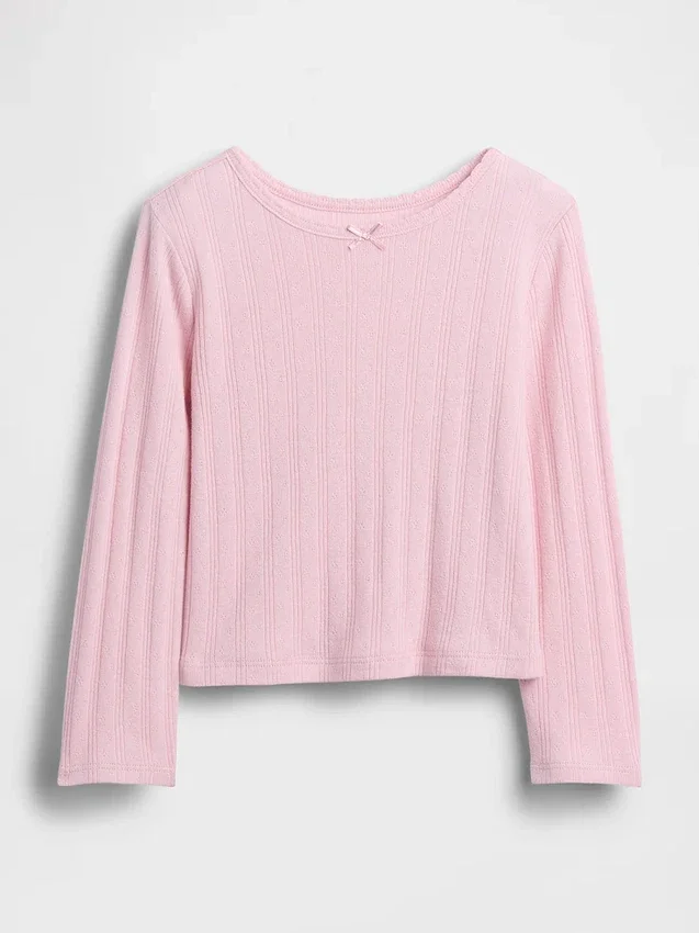 T-shirt z dzianiny typu pointelle dla niemowląt i Maluchów