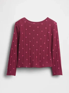 T-shirt z dzianiny typu pointelle dla niemowląt i Maluchów