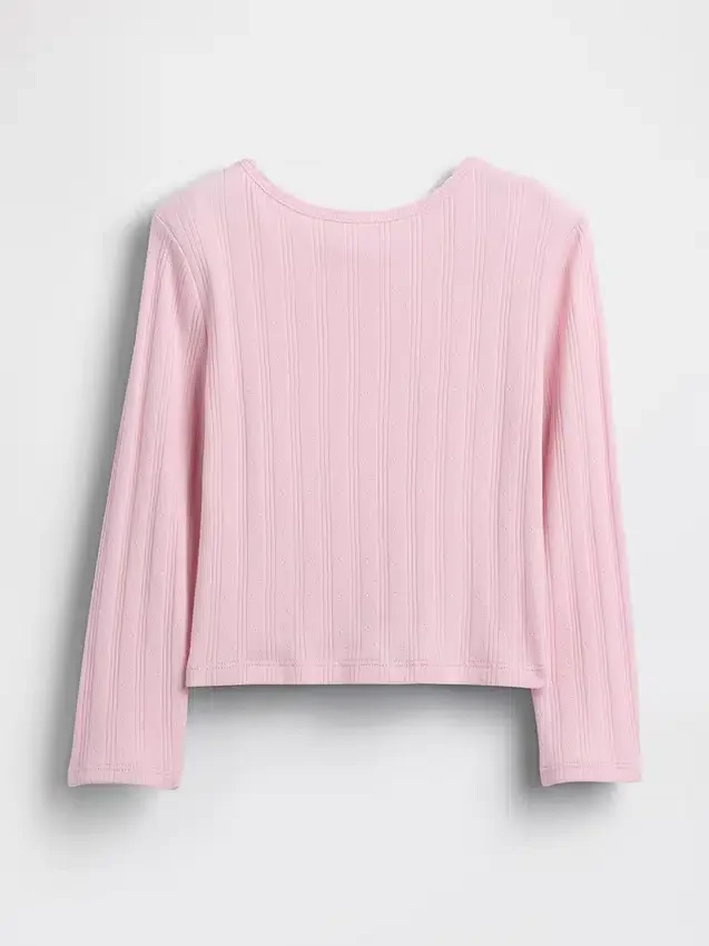 T-shirt z dzianiny typu pointelle dla niemowląt i Maluchów