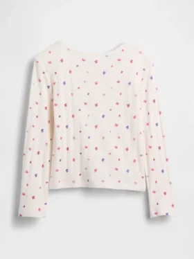 T-shirt z dzianiny typu pointelle dla niemowląt i Maluchów