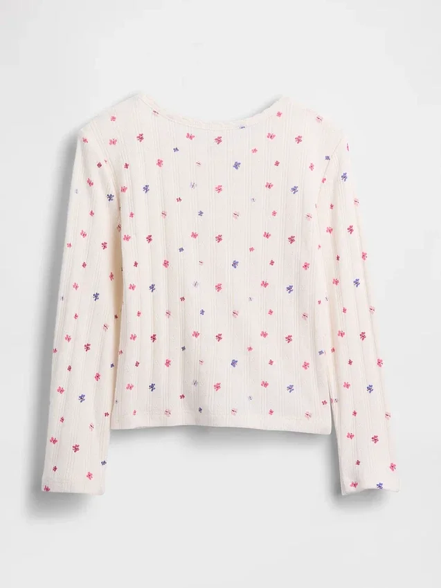 T-shirt z dzianiny typu pointelle dla niemowląt i Maluchów