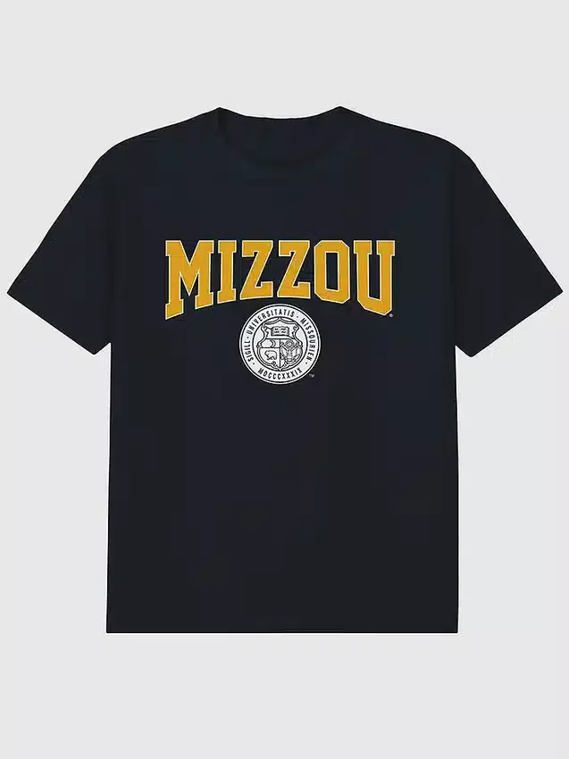 T-shirt z grafiką przedstawiającą herb Uniwersytetu Missouri