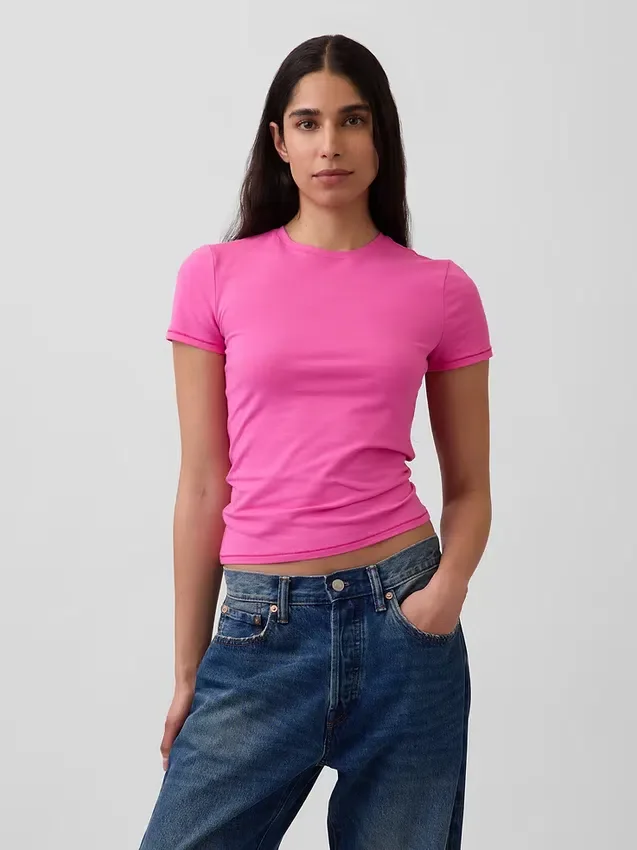 T-shirt z gęsto tkanego dżerseju