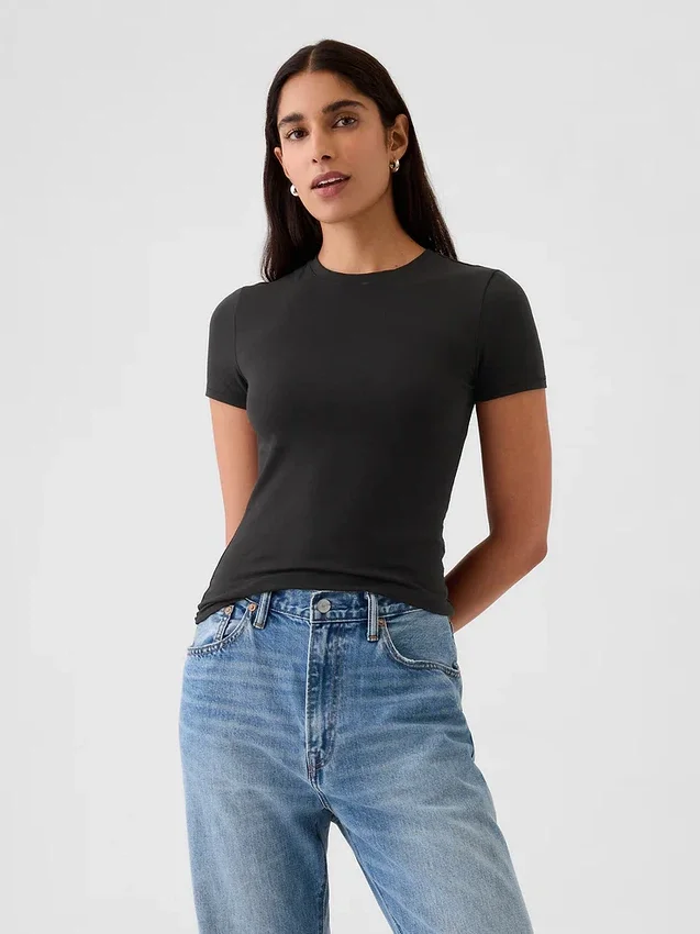 T-shirt z gęsto tkanego dżerseju