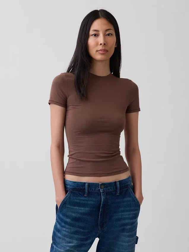 T-shirt z gęsto tkanego dżerseju