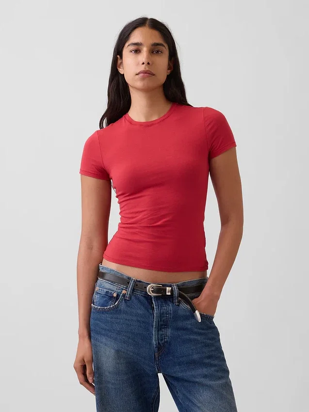 T-shirt z gęsto tkanego dżerseju