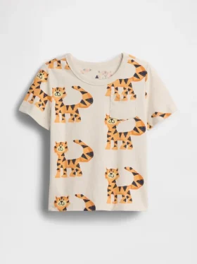 T-shirt z kieszenią dla niemowląt i Maluchów – model do łączenia z innymi ubraniami