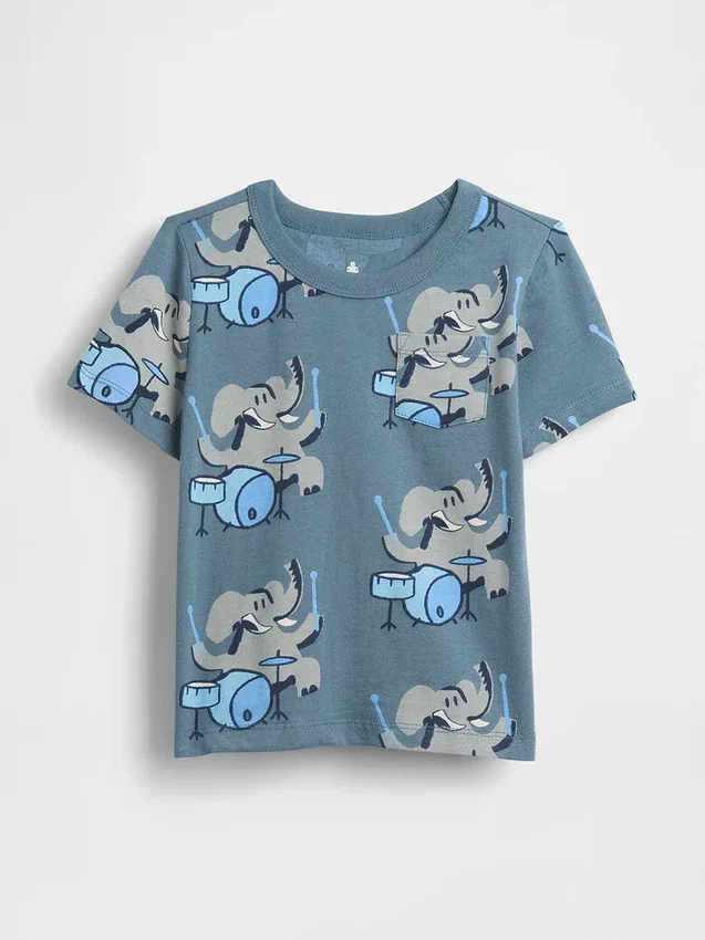T-shirt z kieszenią dla niemowląt i Maluchów – model do łączenia z innymi ubraniami