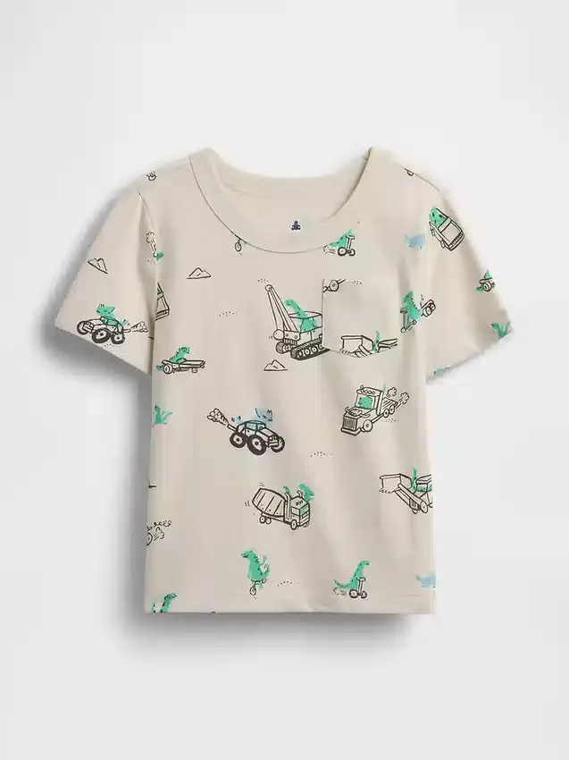 T-shirt z kieszenią dla niemowląt i Maluchów – model do łączenia z innymi ubraniami