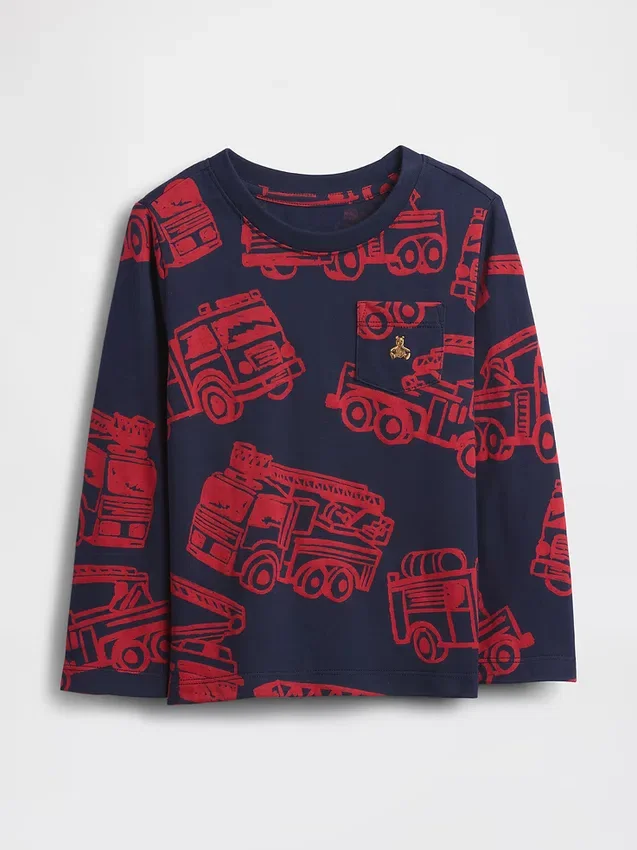 T-shirt z kieszenią dla niemowląt i Maluchów – model do łączenia z innymi ubraniami