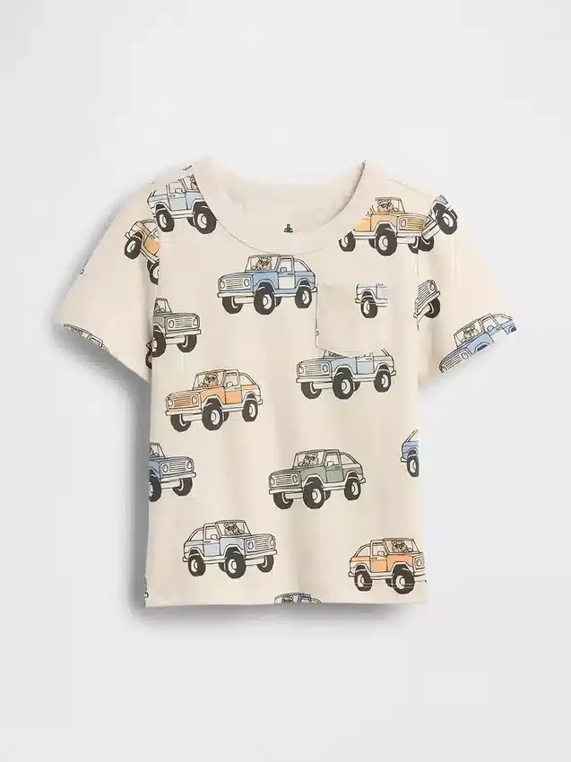 T-shirt z kieszenią dla niemowląt i Maluchów – model do łączenia z innymi ubraniami