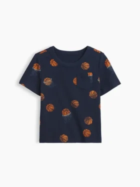 T-shirt z kieszenią dla niemowląt i Maluchów – model do łączenia z innymi ubraniami