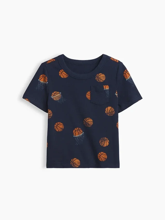T-shirt z kieszenią dla niemowląt i Maluchów – model do łączenia z innymi ubraniami